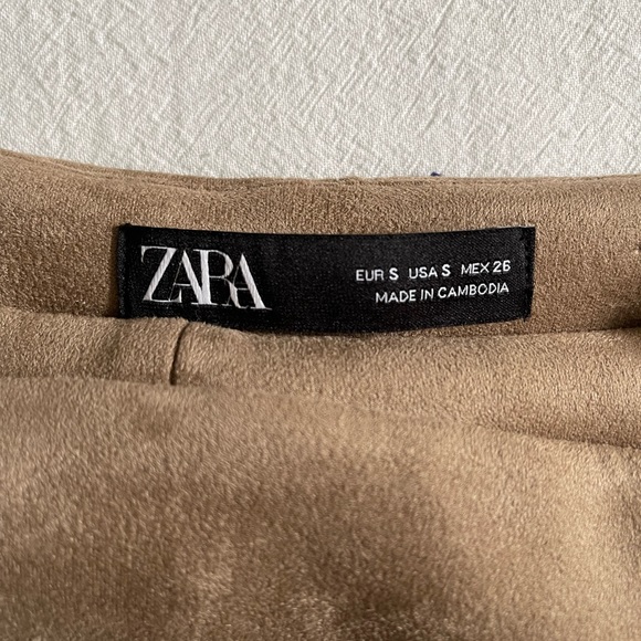 Faux Suede ZARA Skort - Size Small - Picture 6 of 7